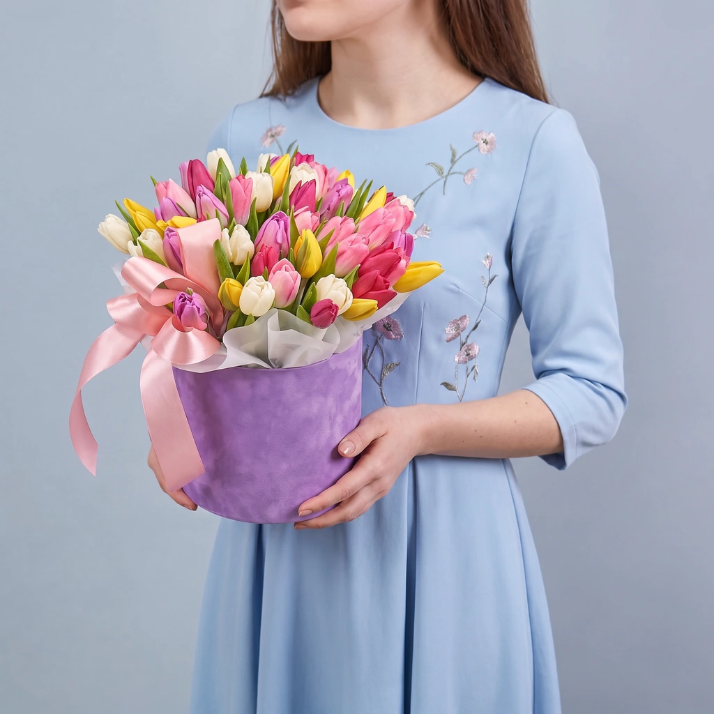 Цветы в коробке Солнечные зайчики